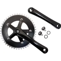 P2r Pedalset Straße Alu Plateau Fixie 3.30 165 mm 46D. D130 mm (Singlespeed)