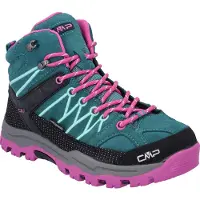 CMP Rigel Mid Waterproof Leder Kinder Trekking Schuhe mit Clima Protect grün EU 36