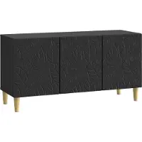 vidaXL TV-Schränk 99 x 34,5 x 50 cm Schwarz Holzwerkstoff