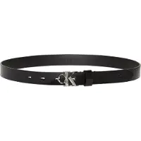 Calvin Klein Facet Buckle Shiny Strap Black/shiny Nickel Größe: 85 | Gürtel Outlet | Damen | Schwarz