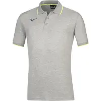 Mizuno Polo Herren/Heather Grey/Yellow Fluo/L
