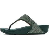 FitFlop Flip Flops Lulu Shimmerglitz Toe-Post Sandals Damen Sea Green-Schuhgröße 39