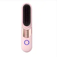 INF Kabelloser 2-in-1 Haarglätter & Lockenstab - Tragbar, Aufladbar, Anti-Verbrüh Rosa