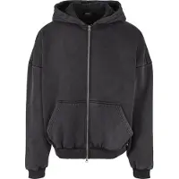 Urban Classics Kapuzenpullover "Herren Heavy Stone Washed 90s Zip Hoodie" 1 Stk.