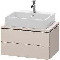 Duravit Waschtischunterschrank Compact L-Cube 72x47,7cm, Tau matt, f Kons, 2 Schub.