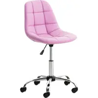 CLP Bürostuhl Emil Kunstleder höhenverstellbar und drehbar | Farbe pink