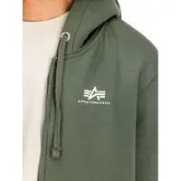 Alpha industries Basic Zip-Hoodie M Herren Baumwolle grün, M