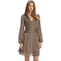 Guess Marciano GUESS Ls Romina Pleat Flar Wildcat Print Größe: M | Minikleider Outlet | Damen