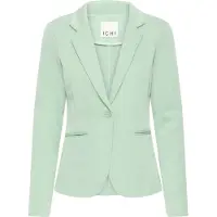 Ichi Blusenblazer "Damen Blazer IHKATE", Damen, Gr. M, grün (light grass grün), Obermaterial: 60% Baumwolle CO. 40% Polyester PES., Blazer Blusenblazer