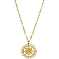 Luxenter Halskette mit glänzenden Zirkonia 18k Gold Finish - Yakde