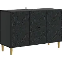 vidaXL Sideboard Schwarz 89 x 34,5 x 60 cm Holzwerkstoff