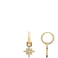 Luxenter 18k Gelbgold plattierte Brillant Zirkonia Ohrringe - Sionqui