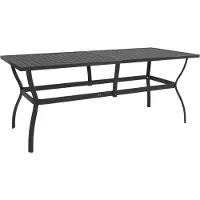 Syfax Gartentisch Anthrazit 190x80x72 cm Stahl