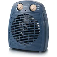 Emerio Heizlüfter FH-106737.12 – 25 m² – 2 Heizstufen – Ventilationsfunktion – einstellbarer Thermostat – Kontrollleuchte – Kippschutz – Blau