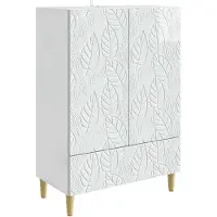vidaXL Sideboard Hochglanz Weiß 66 x 34,5 x 95 cm Holzwerkstoff