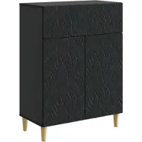 vidaXL Sideboard Schwarz 66 x 34,5 x 90 cm Holzwerkstoff