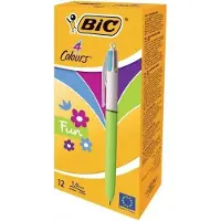 BIC Fashion 4 Colors Oil Based Ink Stift 12 Einheiten
