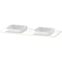 Duravit Waschtisch-Konsole Happy D.2 Plus 130x55cm, m 2 Ausschnitt., we supermatt