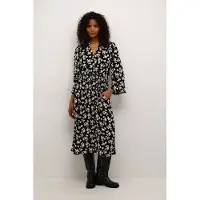 Kaffe Kleid Regular fit black offwhite