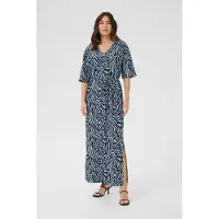 Kaffe Jerseykleid Loose fit Blue / Black graphic black blue