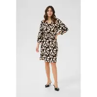 Kaffe Kleid Regular fit black offwhite