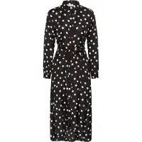Kaffe Midikleid "Damen Kleid KAoline", Damen, Gr. 36, N-Gr, schwarz (schwarz with chalk dot), Obermaterial: 50% Viskose CV. 50% Viskose LENZING ECOVERO CV LenzEcov., Kleider Midikleid