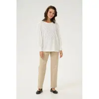 Kaffe Langarm-Bluse Regular fit Chalk white