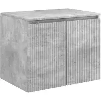 vidaXL Badezimmerschrank-Set 3 stk. Betongrau 49,5 x 44,5 x 66 cm