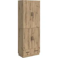 vidaXL Schrankset 2 pcs Artisan-Eiche Holzwerkstoff