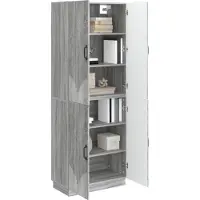 vidaXL Schrankset 2 pcs Grau Sonoma Holzwerkstoff