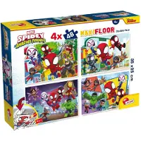 Liscianigiochi Puzzle podogowe dwustronne Maxi 4x48 Spidey