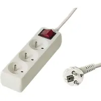 PremiumCord PP3K-02 power extension 3 AC outlet(s) White