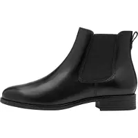 Tamaris Damen Stiefelette Chalsea Leder unifarben 1-25377-45, Größe:37 EU, Farbe:Schwarz