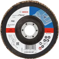 Bosch Fächerschleifscheibe X431 Standard for Metal gewinkelt 125 mm 22,23 mm 60