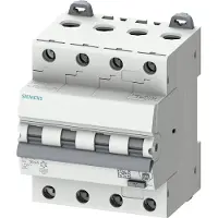 Siemens FI/LS 4P 4TE 6kA Typ A 30mA C16, Residual-current device with overcurrent protection (RCBO), 6 A, IP20, 400 V