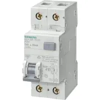 Siemens 5SU1656-6KK10 FI/LS-Schalter, 6 kA, 1P+N, Typ A, 300 mA, B-Char, In: 10 A, Un AC: 230 V 5SU16566KK10