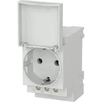 Siemens SCHUKOSTECKDOSE MIT DECKEL, Typ F, Grau, Thermoplast, IP20, 230 V, 16 A