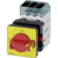 Siemens Lasttrennschalter Rot, Gelb 3polig 16 mm² 16 A 690 V/AC 3LD30500TK13, 3P, IP65, 60 mm, 68 mm, 79 mm, 110 mm