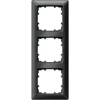 Siemens line cam.met. Rahmen 3-f, Anthrazit, Kunststoff, Glänzend, IP20, 222 mm, 222 mm