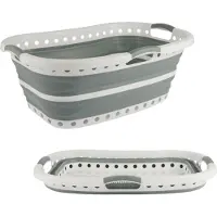 Beldray LA072979GRNFEU7 37 L Collapsible Hip Hugger Laundry Basket