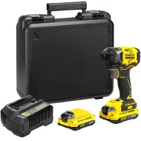 Fatmax SFMCF820D2K, Schlagschrauber, Pistolengriff, 1/4", Schwarz, Gelb, 2900 RPM, 1300 RPM