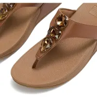 Original Brands FitFlop Lulu Ultra-Jewel Toe-Post Sandals BRAUN 41