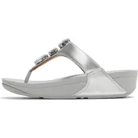 Original Brands FITFLOP FitFlop Lulu Ultra-Jewel Metallic Toe-Post Sandals SILBER 39