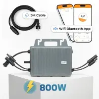 SUNNIVA TSUN Mikro-Wechselrichter 800 W TSOL-MS800 für Balkonkraftwerk, IP67 wetterfest, Plug-&-Play Installation, 2 MPPT, Bluetooth & WIFI, inkl. 5 m Anschlusskabel, Micro Inverter