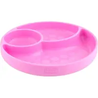 Chicco 00010216100000, Teller für Kleinkinder, Pink, Silikon, Junge/Mädchen, 1 Jahr(e)