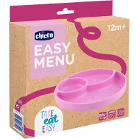 Chicco 00010216100000, Teller für Kleinkinder, Pink, Silikon, Junge/Mädchen, 1 Jahr(e)