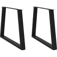 vidaXL Esstisch Beine V-Form 2 Stück Schwarz 100x(72-73,3) cm Stahl