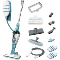 Black & Decker FSMH1321JSM, Tragbarer Dampfreiniger, 0,5 l, Türkis, Weiß, 6 m, 1300 W, Harter Boden