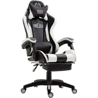 CLP Gaming Bürostuhl Ignite höhenverstellbar und drehbar schwarz/weiß