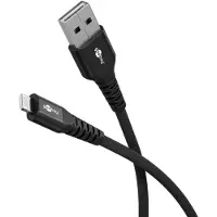 Goobay Lightning auf USB-A Supersoftes Textilkabel mit Metallsteckern, 0,5 m